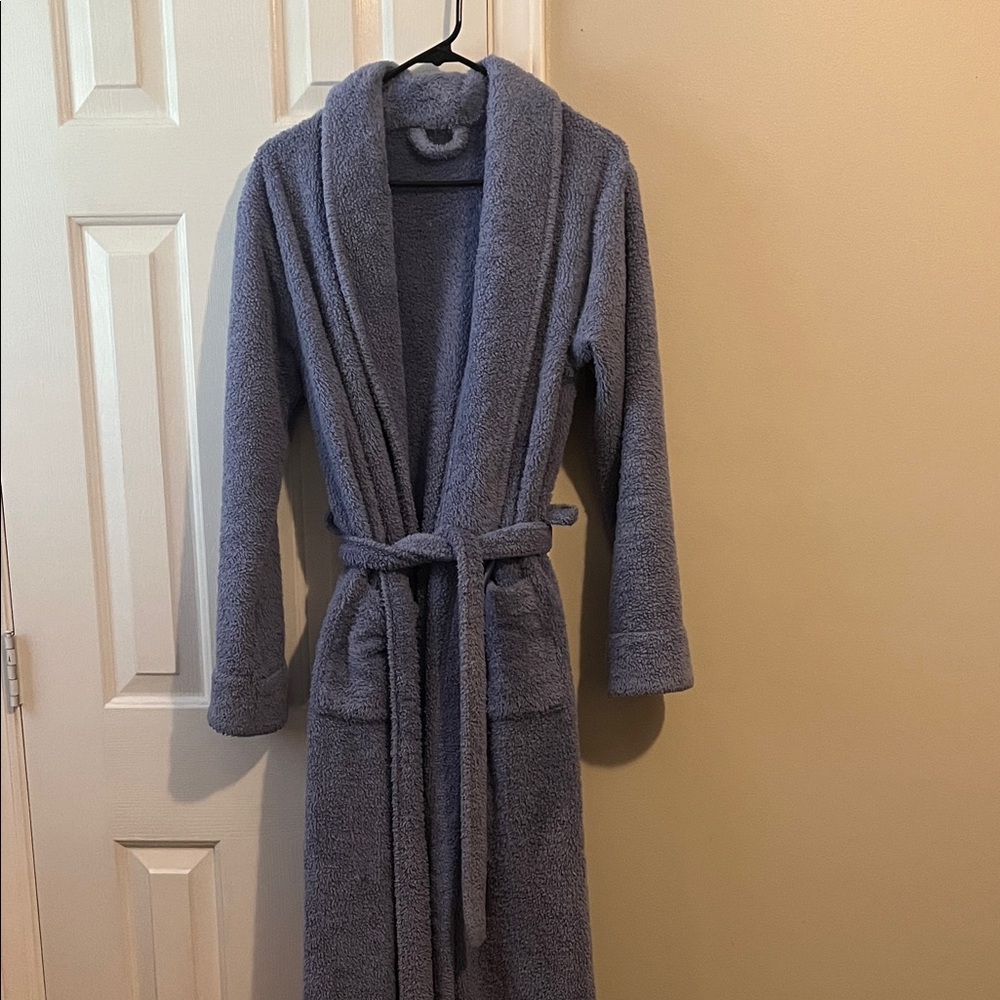 Lands' End Blue Plush Robe